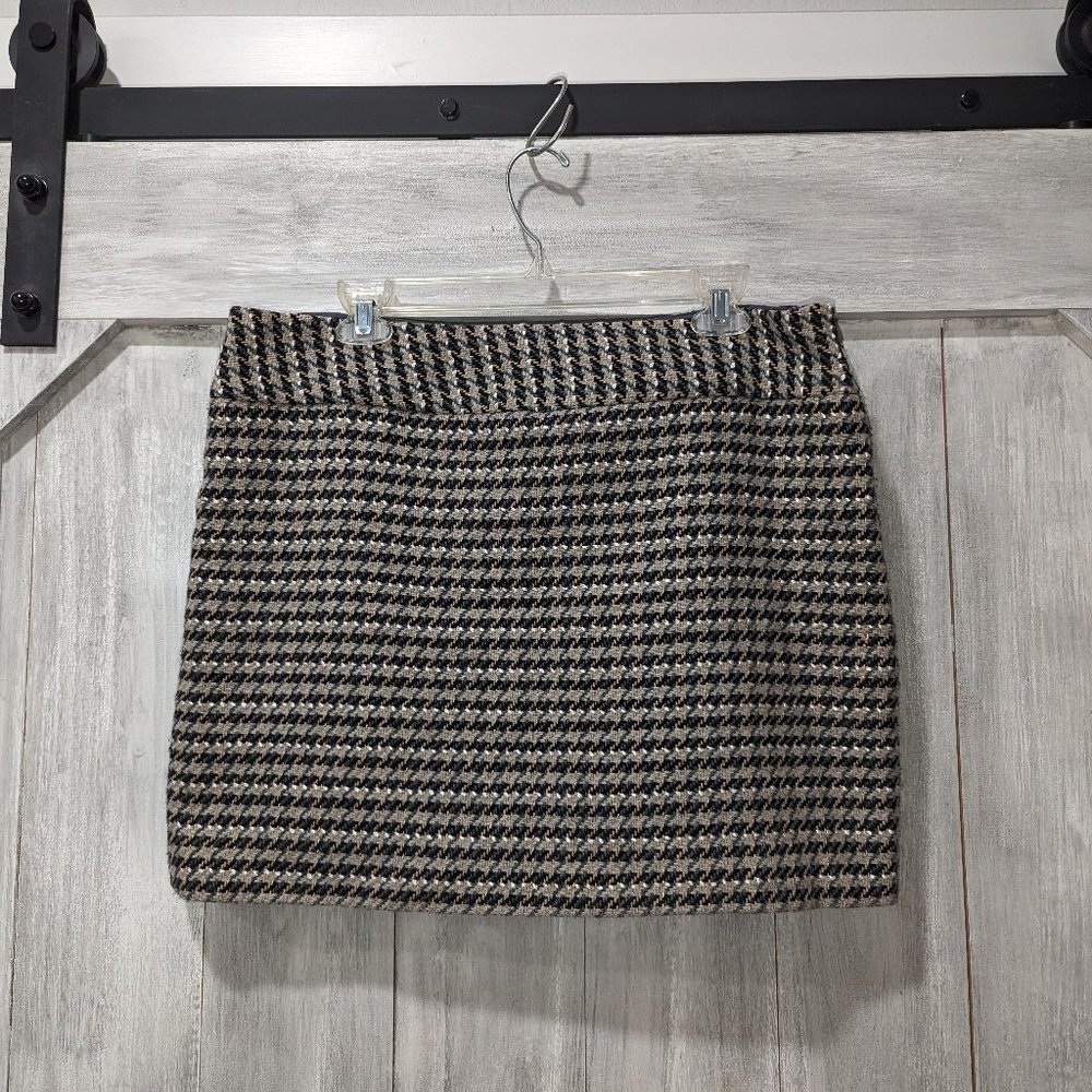 THE LIMITED Plaid Mini Skirt - Black, Brown and Grey Size 12